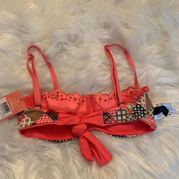 𝅺maaji Swimwear Orange Reversible Bikini Top Small - Picture 3 of 9